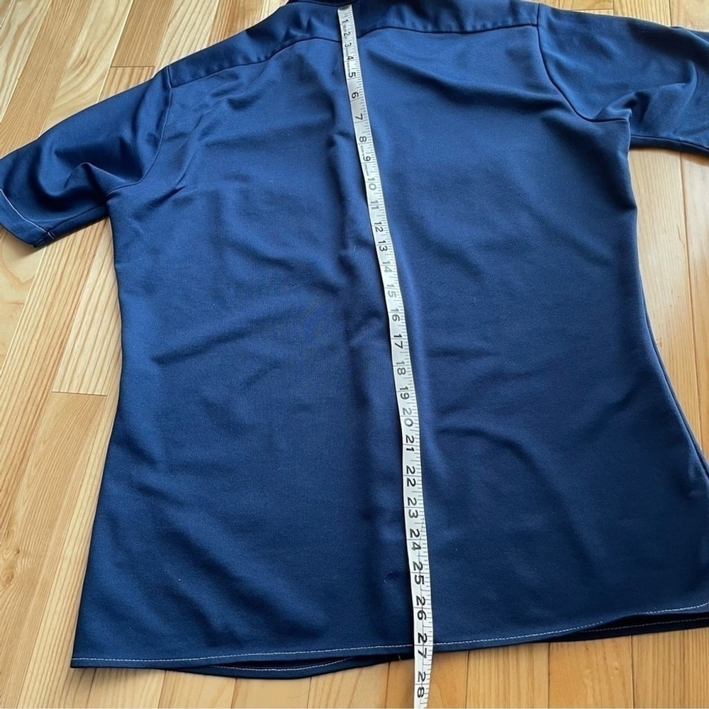 Arrow Doubler Short Sleeve Men's Button Up Shirt Navy Blue Dagger Collar sz 15.5 - Picture 16 of 16